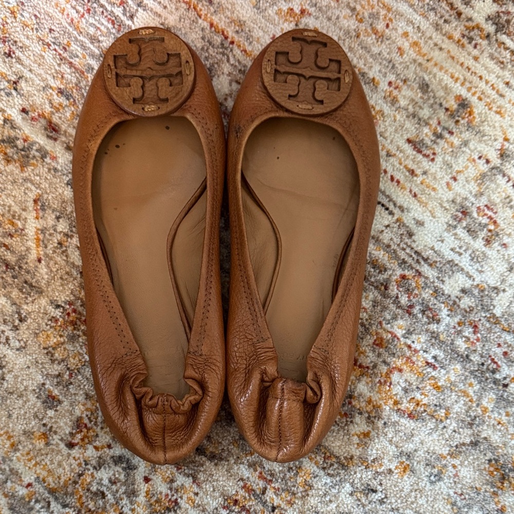Tory Burch Women's Brown Leather Flats